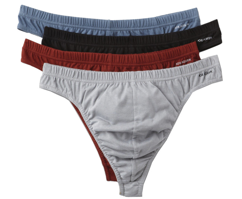 Joe Boxer Thong underwear Bikini tanga 4pack multiColor cotton